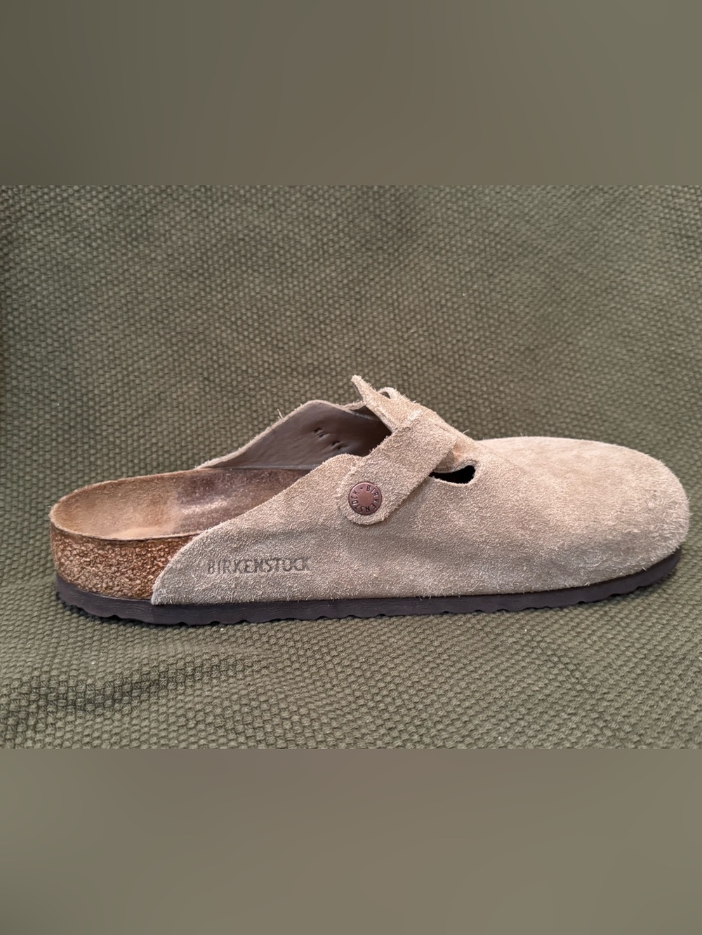SINGLE LEFT Birkenstock Boston Taupe Suede Clog EU 40